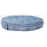 vidaXL Pouf 100x20 cm Indigo Tissu