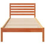 vidaXL Cadre de lit Marron cire 90 x 220 cm Bois massif en pin
