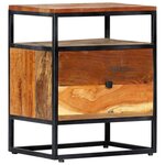 vidaXL Table de chevet 40 x 30 x 50 cm Bois de récupération et acier