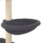 vidaXL Arbre à chat avec griffoirs en sisal gris foncé 117 cm