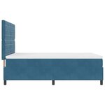 vidaXL Lit à ressorts avec matelas Bleu foncé 140 x 200 cm tissu