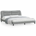 vidaXL Cadre de lit sans matelas gris clair 180x200 cm tissu