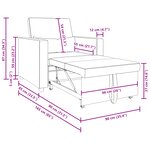 vidaXL Fauteuil convertible 3-en-1 gris foncé en tissu