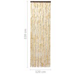 vidaXL Moustiquaire Beige 120x220 cm Chenille