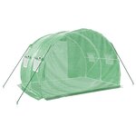 vidaXL Serre avec cadre en acier vert 6 m² 3x2x2 m