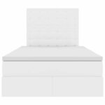 vidaXL Lit de Rangement Blanc pur 120 x 200 cm Cuir synthétique
