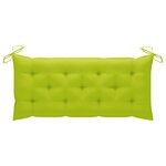 vidaXL Banc de jardin avec coussin 120 cm Bambou