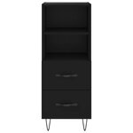 vidaXL Buffet Noir 34 5x34x90 cm Bois d'ingénierie