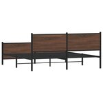 vidaXL Cadre de lit en métal sans matelas chêne marron 200x200 cm