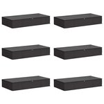 vidaXL Boîte de rangement avec fenêtre transparente 6 Pièces Anthracite