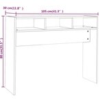 vidaXL Table console Sonoma gris 105x30x80 cm Bois d'ingénierie