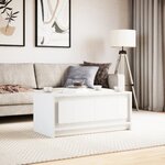 vidaXL Table basse avec lumières LED blanc bois d'ingénierie