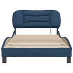 vidaXL Cadre de lit sans matelas bleu 100x200 cm tissu