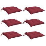 vidaXL Coussins de palette lot de 6 rouge bordeaux 50x50x7 cm