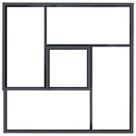 vidaXL Cache-pot de jardin Anthracite 60 x 60 x 50 cm