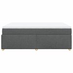 vidaXL Sommier à lattes de lit avec matelas Gris foncé 160x200cm Tissu
