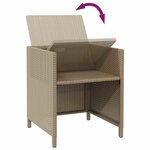 vidaXL Chaises de jardin avec tabourets lot de 2 Résine tressée Beige
