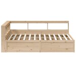 vidaXL Lit bibliothèque sans matelas 140x200 cm bois massif de pin