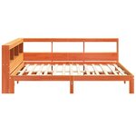 vidaXL Lit bibliothèque sans matelas cire marron 120x200 cm pin massif