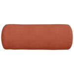 vidaXL Coussins d'accent 2 Pièces Rouge orange Ø 25 x 70 cm