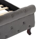 vidaXL Cadre de lit sans matelas gris velours 120x200 cm