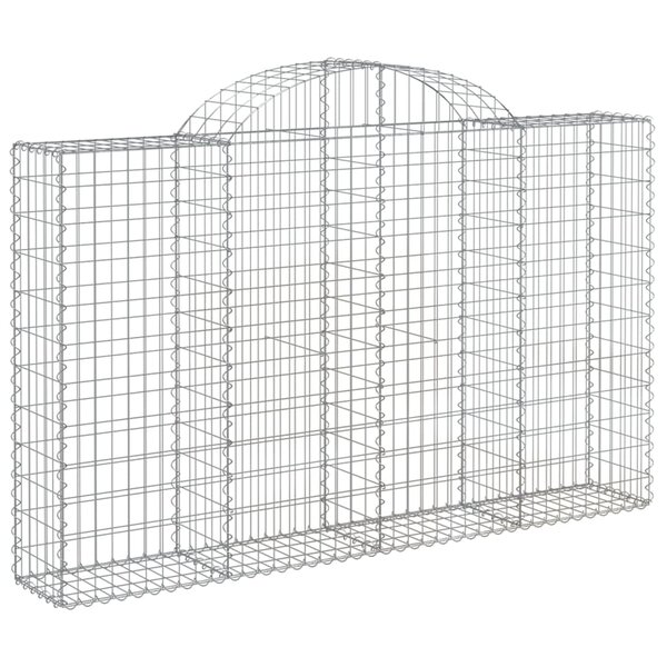 vidaXL Panier de gabions arqué 200x30x120/140 cm Fer galvanisé