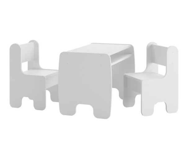 Ensemble table et chaises enfant blanc
