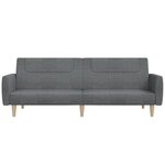 vidaXL Canapé-lit à 2 places gris clair tissu