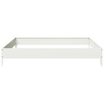 vidaXL Lit surélevé de jardin blanc 100x100x18 5 cm acier