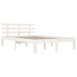 vidaXL Cadre de lit sans matelas blanc bois massif 180x200 cm