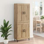 vidaXL Haut Armoire 2 Pièces Chêne artisanal Bois d'ingénierie