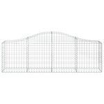 vidaXL Paniers à gabions arqués 4 Pièces 200x30x60/80 cm Fer galvanisé