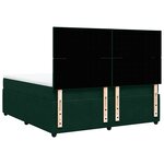 vidaXL Sommier à lattes de lit et matelas Vert foncé 180x200cm Velours