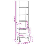 vidaXL Bibliothèque New York blanc et naturel bois de pin massif