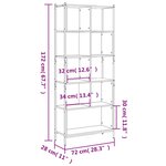 vidaXL Bibliothèque noir 72x28x172 cm bois d'ingénierie