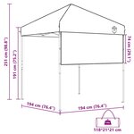 vidaXL Tente à abri Orange 200 x 200 cm Tissu Oxford