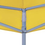 vidaXL Toit de tente de réception 4x3 m Jaune 270 g/m²