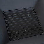 Brasero cheminée foyer extérieur dim. 86l x 86l x 54h cm grille à charbon couvercle tisonnier métal noir