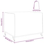 vidaXL Housse pour mobilier d'extérieur 110 x 84 x 70 cm