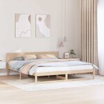 vidaXL Cadre de lit Marron 180 x 200 cm Bois de pin massif