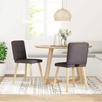 vidaXL Chaises à manger lot de 2 marron foncé tissu