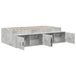 vidaXL Cadre de lit Gris béton 70 x 190 cm Bois d'ingénierie