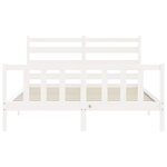 vidaXL Cadre de lit sans matelas blanc 160x200 cm bois de pin massif