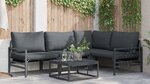 vidaXL Ensemble de canapé de jardin 6 Pièces Anthracite Acier