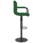 vidaXL Tabourets de bar lot de 2 vert foncé velours