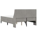 vidaXL Cadre de lit avec matelas Gris clair 120 x 200 cm Velours