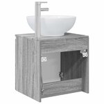vidaXL Vanité de lavabo mural Sonoma gris 49 5 x 44 5 x 65 cm