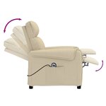 vidaXL Fauteuil inclinable électrique Crème Tissu