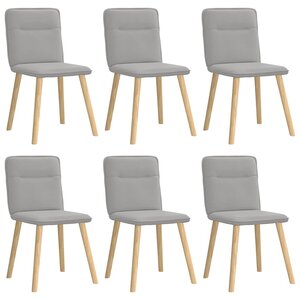 vidaXL Chaises à manger lot de 6 gris nuage tissu