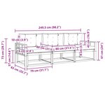 vidaXL Ensemble de canapés d'extérieur 3 pc Blanc et anthracite